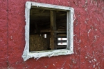 barn window stripped of wood