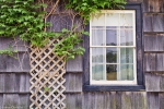 old house window and wall lattice